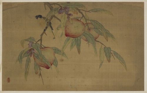 Bird, Fruit, and Flowers, Qing dynasty, 1741. Creator: Wu Zhang.