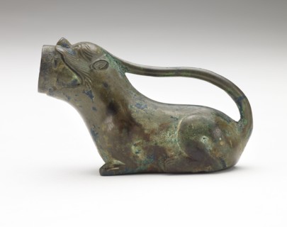Pitcher in the form of an animal, Han dynasty, 206 BCE-220 CE. Creator: Unknown.