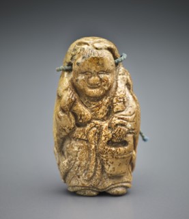 Tanzi wearing a deer skin and holding a bucket, Late Ming- Qing dynasty, 17th to early 20th cent. Creator: Unknown.