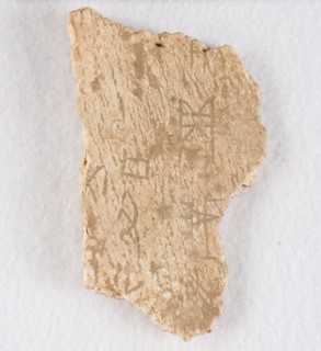 Inscribed bone fragment ("oracle bone"), Late Shang dynasty, ca. 1300-1050 BCE. Creator: Unknown.