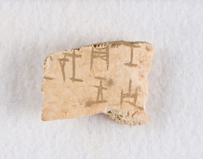 Inscribed bone fragment ("oracle bone"), Late Shang dynasty, ca. 1300-1050 BCE. Creator: Unknown.