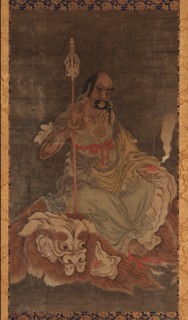 Lohan, seated upon a lion, Ming dynasty, 1368-1644. Creator: Unknown.