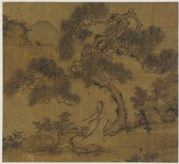 Landscape: a man under a pine, Ming dynasty, 1368-1644. Creator: Unknown.