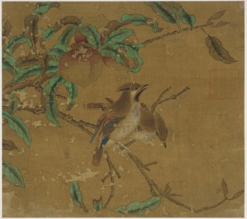Birds and peaches, Ming dynasty, 1368-1644. Creator: Unknown.