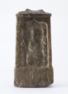 Buddhist tablet in the form of a miniature shrine, Period of Division, ca. 520. Creator: Unknown.