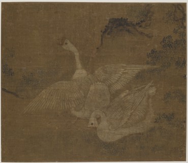 Pair of domestic geese, Possibly Ming dynasty, 1368-1644. Creator: Unknown.