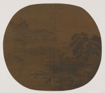 Riverside dwelling among pines and bamboo, Possibly Song dynasty, 1127-1279. Creator: Unknown.
