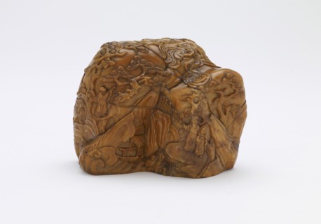 Landscape carved in low relief, Qing dynasty, 1735-1796. Creator: Unknown.