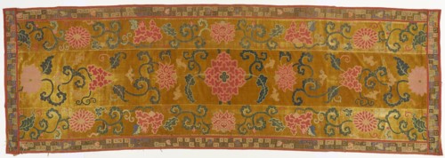 Brocade, velvet, in the form of a wall hanging, Qing dynasty, 1662-1722. Creator: Unknown.