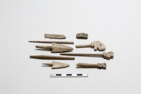 8 Bone carvings, Shang dynasty, ca. 1600 - ca. 1050 BCE. Creator: Unknown.