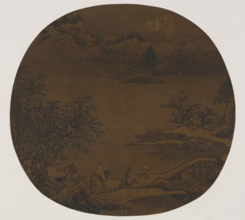 Awaiting a ferry after clearing snow, Yuan or Ming dynasty, 1279-1644. Creator: Unknown.