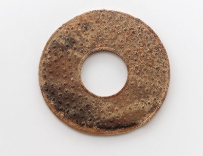 Pendant in the form of a disk (bi) with raised knobs, Zhou dynasty, 475-221 BCE. Creator: Unknown.
