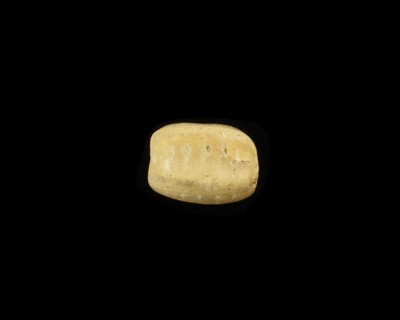 Bead, corrugated, New Kingdom, 1550-1196 BCE. Creator: Unknown.