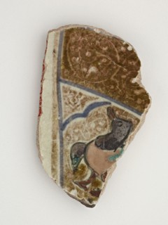 Fragment decorated with a duck, Saljuq period, early 13th century. Creator: Unknown.