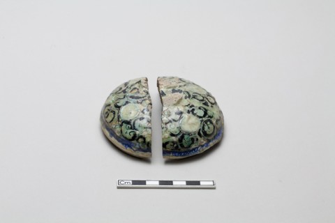 Two fragments of a lid, Saljuq period, early 13th century. Creator: Unknown.