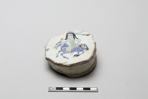 Fragment with rider, Saljuq period, early 13th century. Creator: Unknown.