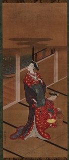 Interior: A Yujo and an Attendant Heating Water, Edo period, 1615-1868. Creator: Unknown.