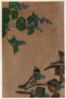 Water plants with blue flowers, Edo period, 1615-1868. Creator: Unknown.