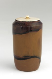 Tea caddy imitating Takatori ware, Edo period, 18th-19th century. Creator: Unknown.