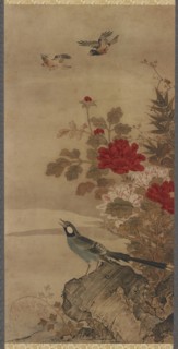 Birds and flowers, Edo period, 18th century. Creator: Unknown.