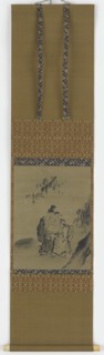Two Chinese sages standing under a tree, Edo period, 1615-1868. Creator: Unknown.