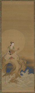 Benten on a rock by the sea, Edo period, (18th century?). Creator: Unknown.