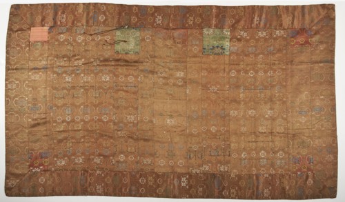 Silk brocade. A Buddhist monk's robe, patched: Kesa, Edo period, 1615-1868. Creator: Unknown.