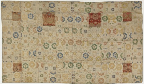 Brocade, silk. A Buddhist monk's robe, patched; kesa, Edo period, 1615-1868. Creator: Unknown.