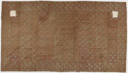 Brocade, silk. A Buddhist monk's robe, patched; kesa. All patches missing, Edo period, 1615-1868. Creator: Unknown.