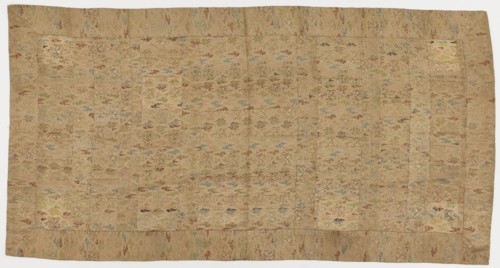 Brocade, silk. A Buddhist monk's robe, patched; kesa, Edo period, 1615-1868. Creator: Unknown.