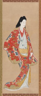 Girl in an orange vermillion dress, Edo period, Kambun era, 1661-1673. Creator: Unknown.