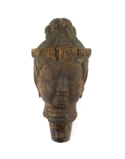 Head of a bodhisattva, Heian period, 12th century. Creator: Unknown.