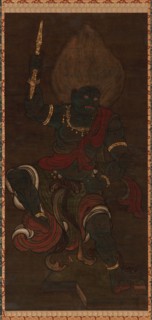 Yaksa form of Vajrapani (Blue Fudo), Kamakura period, 13th-14th century. Creator: Unknown.