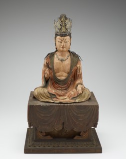 Bodhisattva, Kamakura period, 13th century; detached throne, modern. Creator: Unknown.