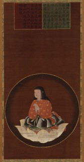 Kobo Daishi as a child seated on a lotus, Muromachi period, 15th-16th century. Creator: Unknown.