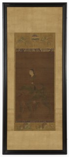 Manjushri riding a lion, Muromachi period, 1392-1568. Creator: Unknown.
