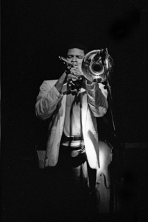 Robin Eubanks, Ronnie Scott’s Jazz Club, Soho, London, May 1990. Creator: Brian O'Connor.