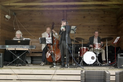 Mike Hatchard, Paul Morgan, Paul Higgs, Dave Barry, Three Horseshoes, Knockholt, Kent, 18/5/2021. Creator: Brian O'Connor.