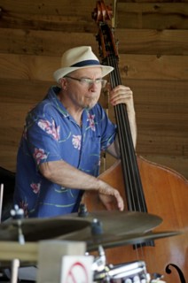 Simon Thorpe, Roger Beaujolais Quartet, Three Horseshoes, Knockholt, Kent, 1st June 2021. Creator: Brian O'Connor.