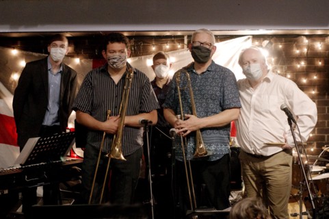 Mark Nightingale Quintet, Splash Point Jazz, The Fishermans, Eastbourne, 30th June 2021. Creator: Brian O'Connor.