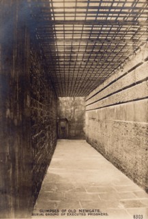 Glimpses of Old Newgate - Burial Ground of Executed Prisoners, c1900.  Creator: Rotophot.