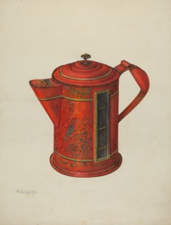 Toleware Coffee Pot, 1935/1942. Creator: Nicholas Acampora.