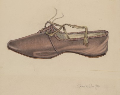 Slipper, c. 1937. Creator: Grace Halpin.