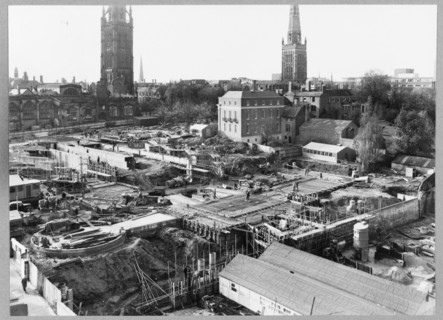 Coventry Cathedral, Priory Street, Coventry, 10/11/1955. Creator: John Laing plc.