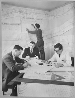 Laing office workers, Newport Pagnell, Milton Keynes, 03/07/1958. Creator: John Laing plc.