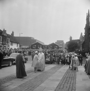 Coventry Cathedral, Priory Street, Coventry, 25/05/1962. Creator: John Laing plc.