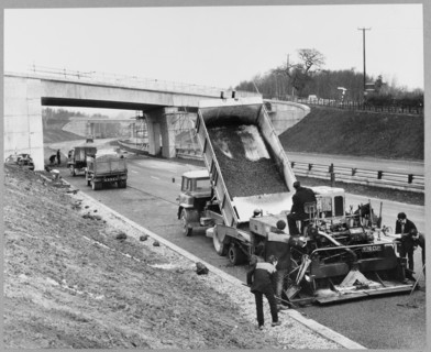 M6 Motorway, Swynnerton, Stafford, Staffordshire, 28/11/1962. Creator: John Laing plc.