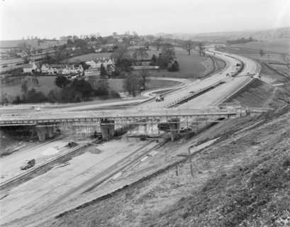 M6 Motorway, Swynnerton, Stafford, Staffordshire, 28/11/1962. Creator: John Laing plc.