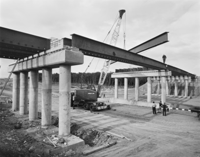 M6 Motorway, Penkridge, South Staffordshire, Staffordshire, 09/09/1964. Creator: John Laing plc.