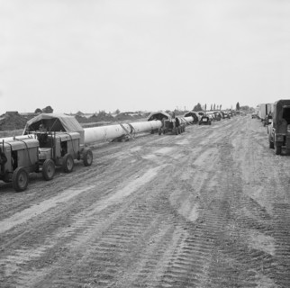 A view of the Fens gas pipeline, Norfolk, 24/07/1967. Creator: John Laing plc.